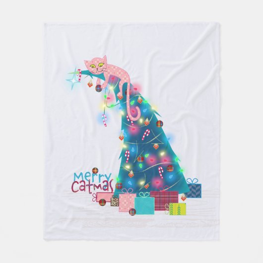 Kerstmis Fleece Deken (Voorkant)