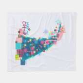 Kerstmis Fleece Deken (Voorkant (Horizontaal))