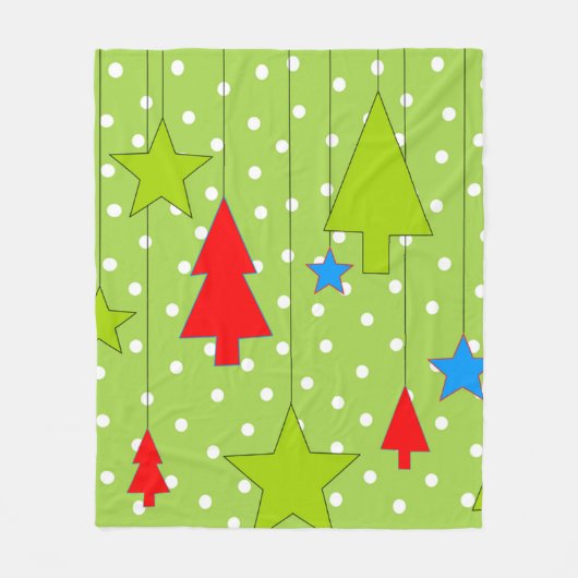 Kerstmis Fleece Deken (Voorkant)