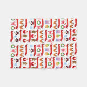 Kerstmis Fleece Deken (Voorkant (Horizontaal))