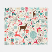 Kerstmis Fleece Deken (Voorkant (Horizontaal))