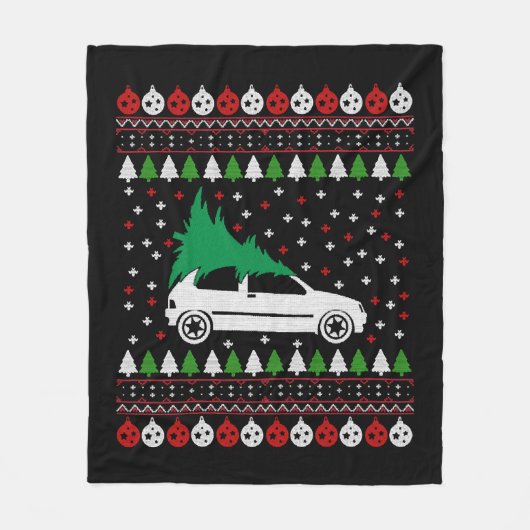 Kerstmis Fleece Deken (Voorkant)