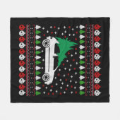 Kerstmis Fleece Deken (Voorkant (Horizontaal))