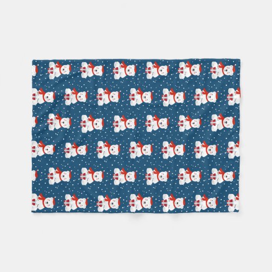 Kerstmis Fleece Deken (Voorkant (Horizontaal))