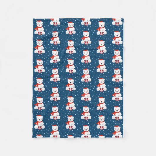 Kerstmis Fleece Deken (Voorkant)