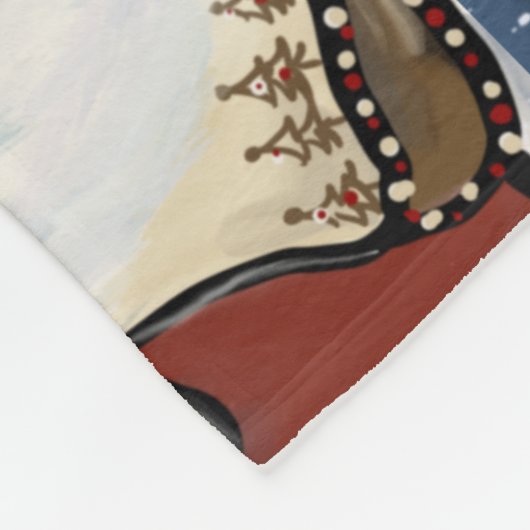 Kerstmis Fleece Deken (Hoek)