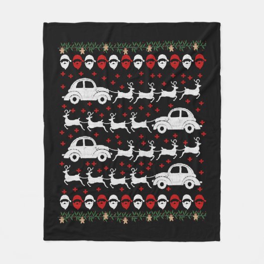 Kerstmis Fleece Deken (Voorkant)