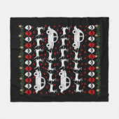Kerstmis Fleece Deken (Voorkant (Horizontaal))