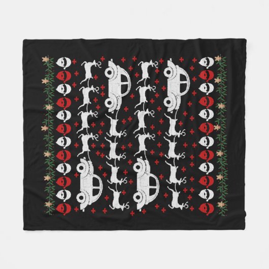 Kerstmis Fleece Deken (Voorkant (Horizontaal))
