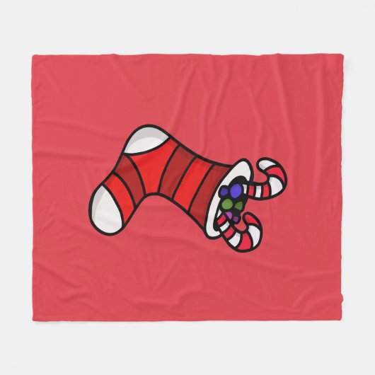 Kerstmis Fleece Deken (Voorkant (Horizontaal))