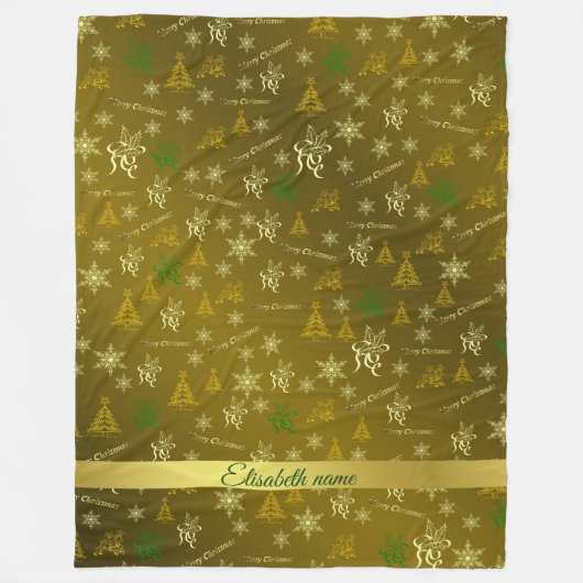 kerstmis fleece deken name sjabloon (Voorkant)