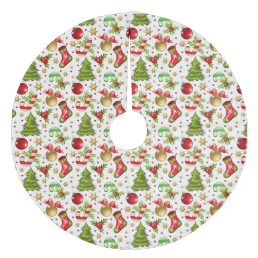Kerstmis Fleece Kerstboom Rok (Voorkant)