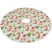 Kerstmis Fleece Kerstboom Rok (Gekanteld)