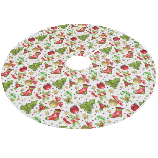 Kerstmis Fleece Kerstboom Rok (Gekanteld)