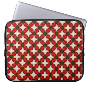 kerstmis fleece vilt background geomet laptop sleeve