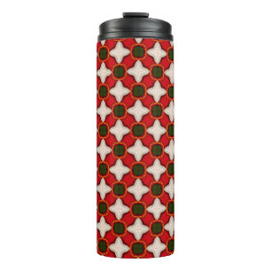 kerstmis fleece vilt background geomet thermosbeker