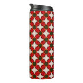 kerstmis fleece vilt background geomet thermosbeker (Geroteerd rechts)
