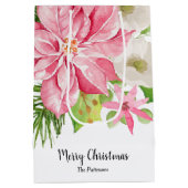 Kerstmis: Floral Holiday Medium Cadeauzakje (Achterkant)