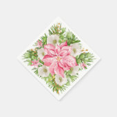 Kerstmis: Floral Holiday Servet (Hoek)