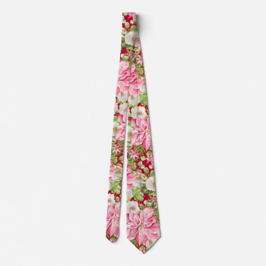 Kerstmis: Floral Holiday Stropdas (Achterkant)