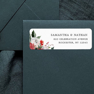 Kerstmis   Floral Holiday Weddenschap Etiket