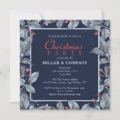 Kerstmis Floral Modern Corporate Kerstfeest Kaart (Voorkant)