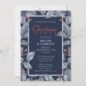 Kerstmis Floral Modern Corporate Kerstfeest Kaart (Voorkant)