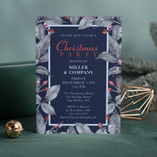 Kerstmis Floral Modern Corporate Kerstfeest Kaart