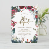 kerstmis floral modern we ontwikkelden uitnodiging (Staand voorkant)