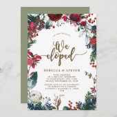 kerstmis floral modern we ontwikkelden uitnodiging (Voorkant / Achterkant)