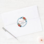 Kerstmis Floral Poinsetta Vrijgezellenfeest Dank u Ronde Sticker (Envelop)