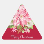 Kerstmis: Floral Red Holiday Sticker (Voorkant)