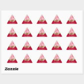Kerstmis: Floral Red Holiday Sticker (Vel)