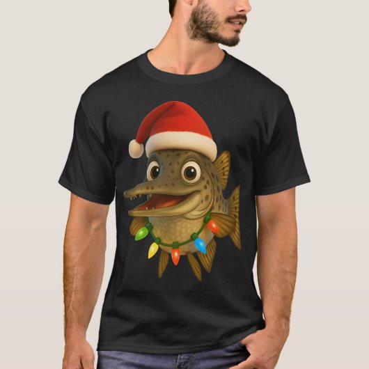 Kerstmis Florida Gar Vis T-shirt (Voorkant)