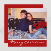 Kerstmis Flurry Feestdagenkaart (Voorkant / Achterkant)