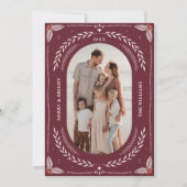 Kerstmis Folk Art Vakantie Fotokaart Kaart (Voorkant)