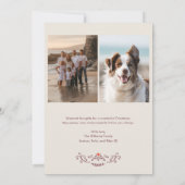 Kerstmis Folk Art Vakantie Fotokaart Kaart (Achterkant)