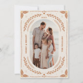 Kerstmis Folk Art Vakantie Fotokaart Kaart (Voorkant)