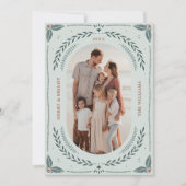 Kerstmis Folk Art Vakantie Fotokaart Kaart (Voorkant)