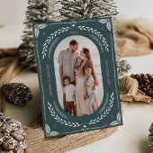 Kerstmis Folk Art Vakantie Fotokaart Kaart