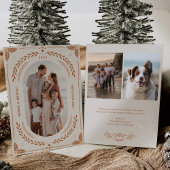 Kerstmis Folk Art Vakantie Fotokaart Kaart