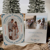 Kerstmis Folk Art Vakantie Fotokaart Kaart