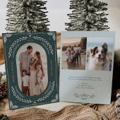 Kerstmis Folk Art Vakantie Fotokaart Kaart