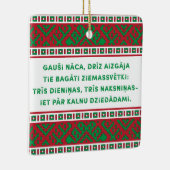 Kerstmis Folk Song I Latvieu Tautasdziesma Keramisch Ornament (Rechts)