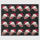 Kerstmis Football Funny Santa Holiday Wrapping Pa Cadeaupapier (Vlak)