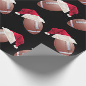 Kerstmis Football Funny Santa Holiday Wrapping Pa Cadeaupapier (Hoek)