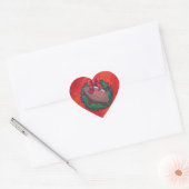 Kerstmis Football op rood Hart Sticker (Envelop)