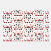 Kerstmis, Football, papierbladen voor katten Inpakpapier Vel (Voorkant)