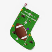 Kerstmis-Footballs en helmets-patroon Kleine Kerstsok (Voorkant (Hangend))