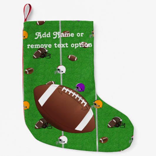 Kerstmis-Footballs en helmets-patroon Kleine Kerstsok (Voorkant)